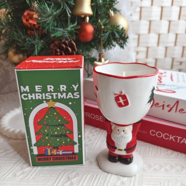 Jul Ljus Presentförpackning: Tomte & Snögubbe Doftande Fest – [Julfest]: Jultomten