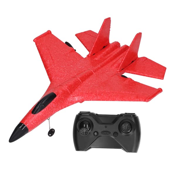 Vanntett RC-seilfly med dobbel motor, fjernkontroll, røde LED-lys, 2 batterier