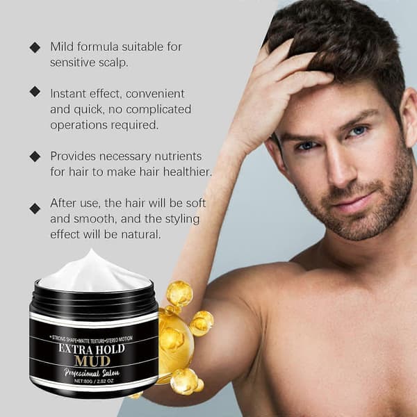 Intens mat hårler til mænd med bivoks og keratin til følsom hovedbund, 80 g.