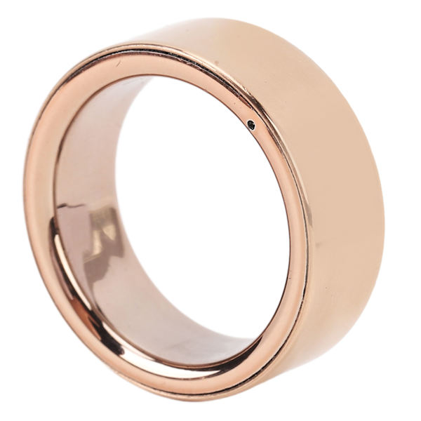 Smart Sundhedsring IP68 Rustfrit Stål Rosaguld Søvnmonitor Temperatur Bluetooth Genopladelig