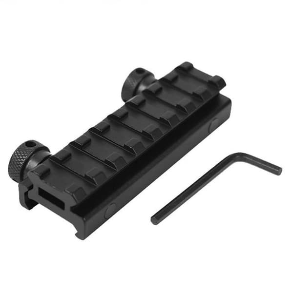 20 mm x 85 mm Picatinny-elevationsbeslag med 8 riller til kikkerter og optik