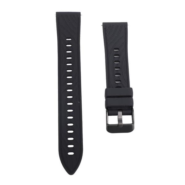 Silikone armbånd til GT4, blødt og åndbart, quick release, kompatibelt med smartwatches, sort.