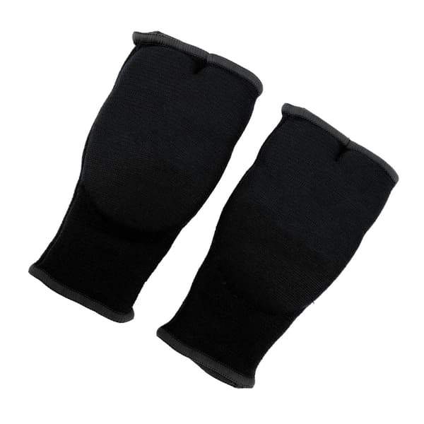Håndbind til boksning, halvfinger, skridsikker med gel, nylon, til mænd og kvinder, sort, medium
