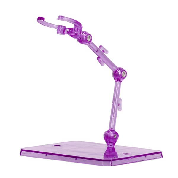 10 sæt lilla klare plastik figurmodelstandere til 6-tommer actionfigurer med monteringstilbehør