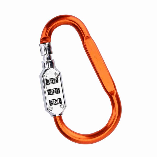 Kombinationsgevär säkert för bagage och ryggsäck, 3-siffrig display, orange