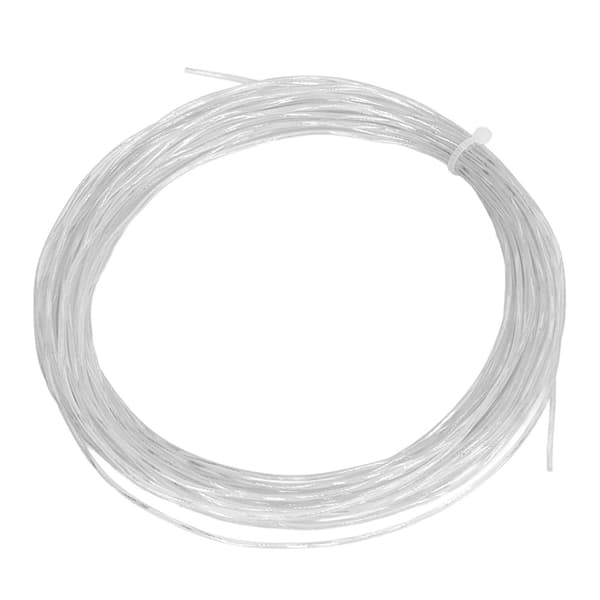 Tennisketcherstreng 12,2 m 1,30 mm Titanium Nylon Elastisk Holdbar Erstatning Hvid