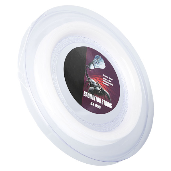 Badminton Racket String 200m Nylon 0.72mm BX650 Hvit Motstandsdyktig Elastisitet