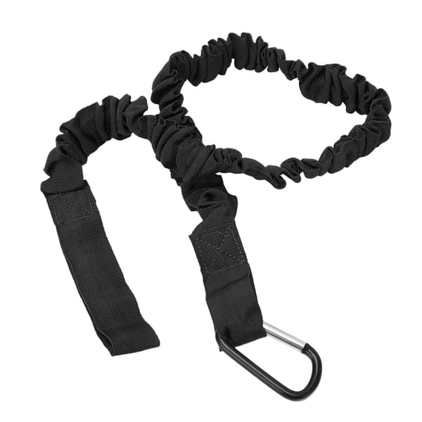 Elastisk snor til kajakpagaj, letvægtsnylon, alsidig, til kano, surfing, fiskeri, sort