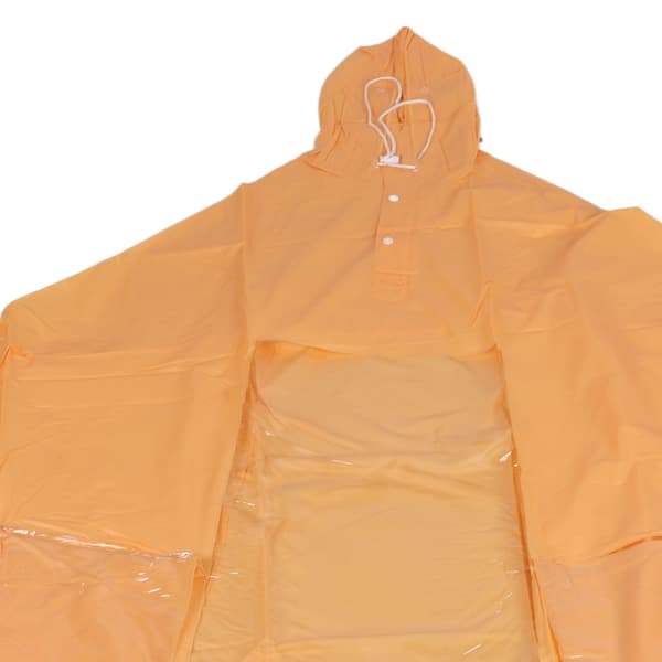 Lang elektrisk cykelregnponcho med hætte og spejldæksel 4X Orange