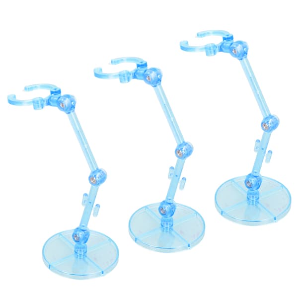 10 STK. udstillingsstander til actionfigurer, gennemsigtig plastikbase til 6-tommer figurer, blå