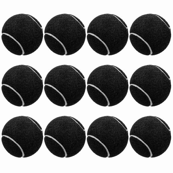 12 pakker flerfarvede matchende tryk-tennisbolde