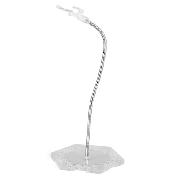 Stabil ABS rustfrit stål actionfigur base til 6-tommer gennemsigtige figurer - Displaystander