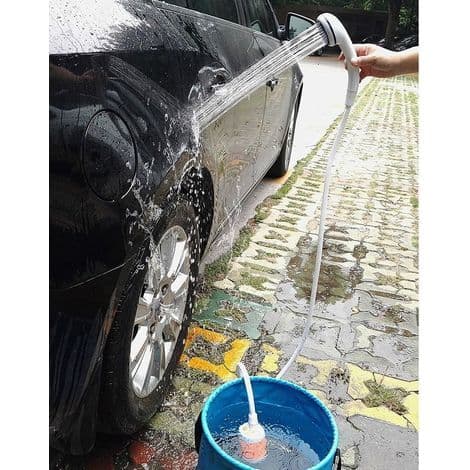 Bærbar Campingsdusj – 4800mAh Oppladbart Batteri, Elektrisk Pumpe