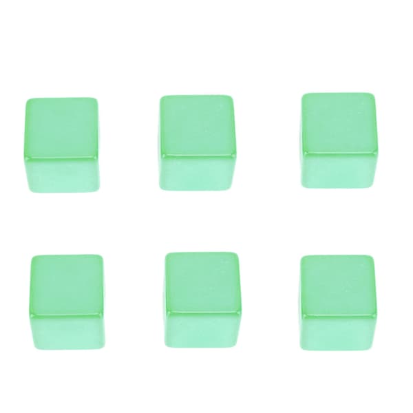 6 STK Tomme Plastterninger DIY Uferdige Kuber 6 Sider for Undervisning og Fester