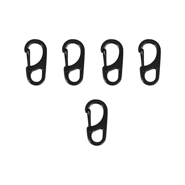 5 STK Quick Release Spænde EDC Nøglering Nyttig Holdbar Metal Karabinhage (Sort)