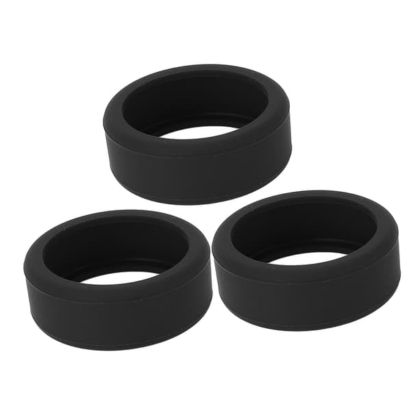 3 STK Silikone Ring Cover til Smart Ring, Ridsefast, Hudvenlig, Størrelse S, Sort