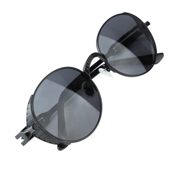 Retro Unisex Polariserade Solglasögon för Män och Kvinnor, Svart Ram, Grå Linser C32