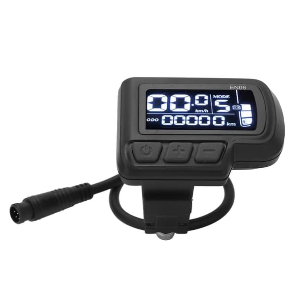 EN06 LCD-displaymåler til elcykel med 6-bens stik 24V-60V Styr 22,2 mm