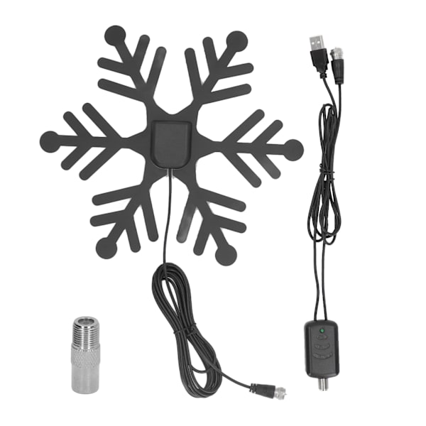 Inomhus förstärkt digital TV-antenn, snöflingeformad, HD, för Smart TV