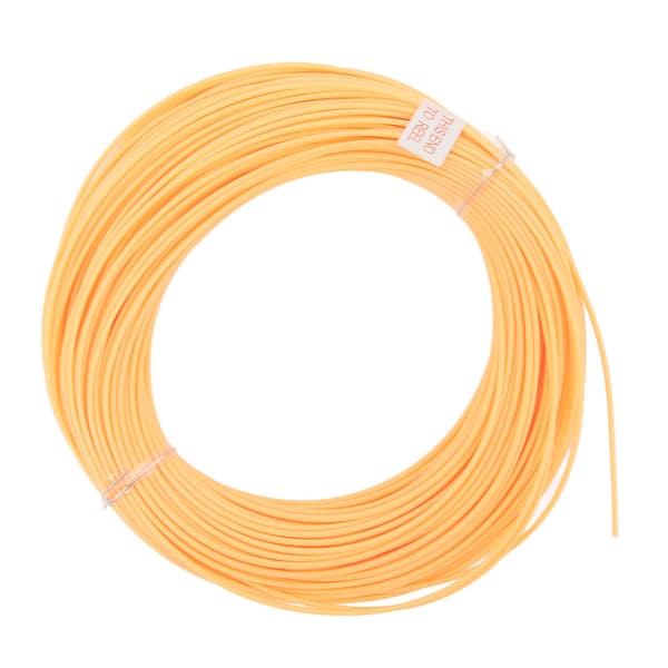 Flugfiskelina 30,5M 100FT Orange Flytande PVC-belagd Nylon Fiskeutrustning