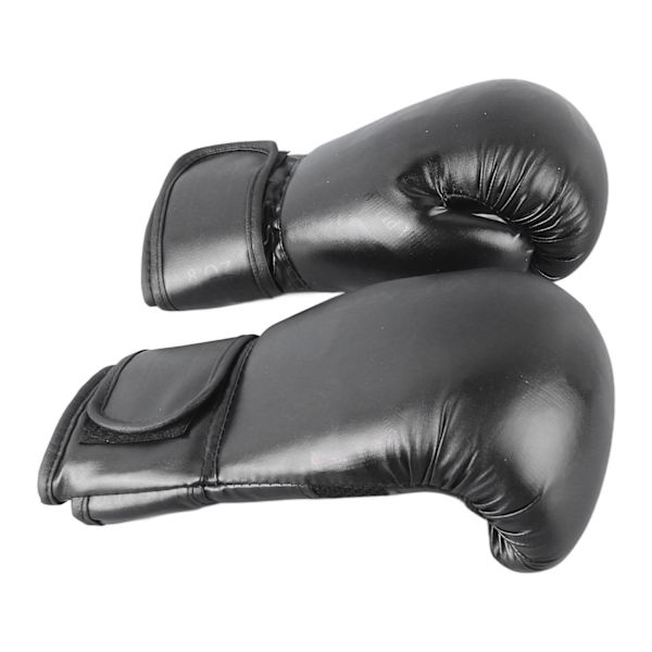 Svarta 8oz boxhandskar, bekväma PU-säckhandskar, säker passform, boxningstillbehör