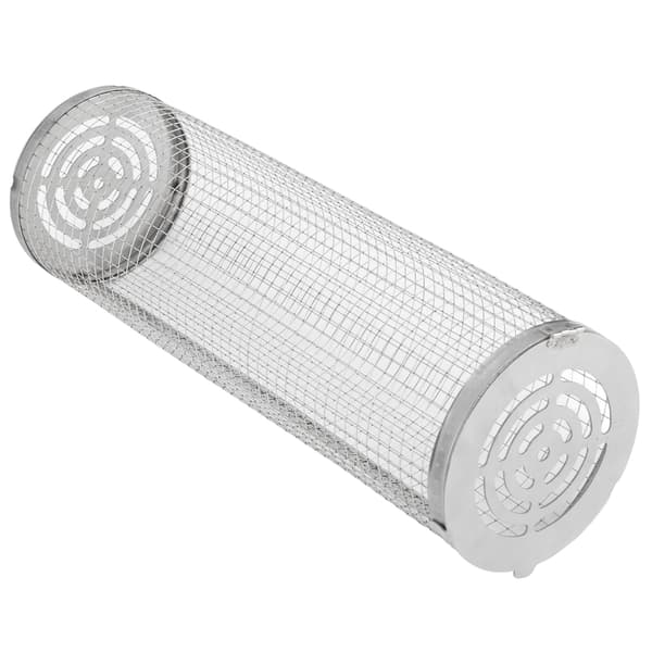Gjenbrukbar rund grillkurv, matkvalitets rustfritt stål, for BBQ, 8,3 tommer