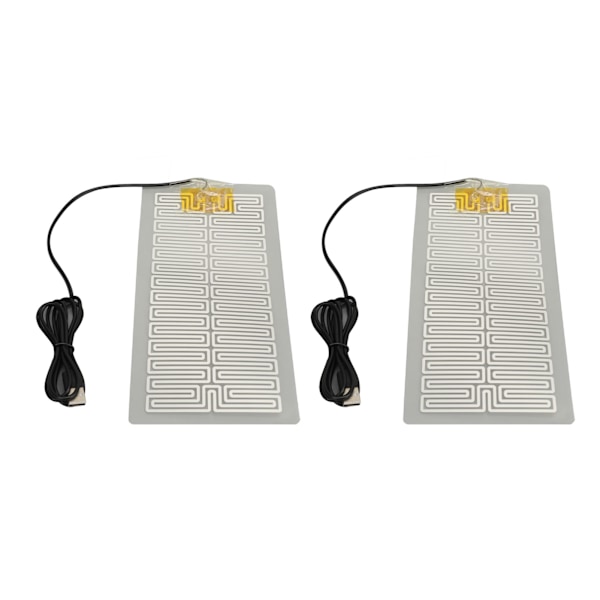 2 st USB 5V midjevärmedynor i metall med 150 cm kabel