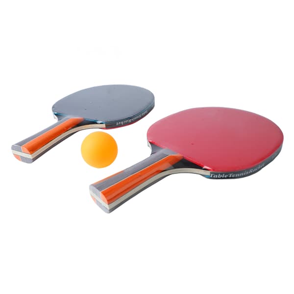 Bordtennisbat sæt med 3 bolde til begyndere, svedabsorberende greb, 7 lag