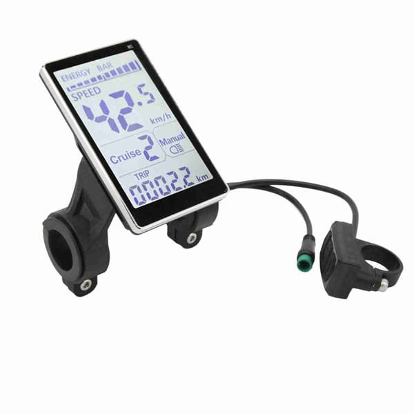 M5 LCD-panel til 24V-60V Universal El-cykel, 31.8/22.2mm, Vandtæt ABS.