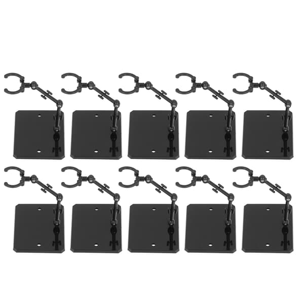 10 st Hög Stabilitet Figurmodell Basstativ för 6-tums Actionfigurer - Svart