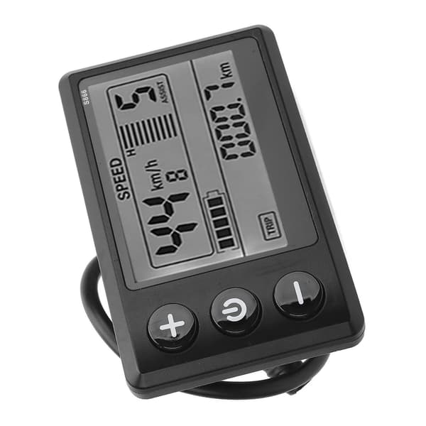 LCD Display El-Scooter S866 24V 36V 48V 60V Kontrolpanel Vandafvisende 6 Ben