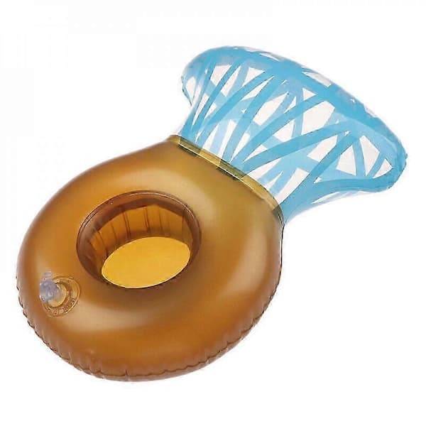 Oppustelig diamantringformet drikkeholder (1 stk.) til swimmingpools