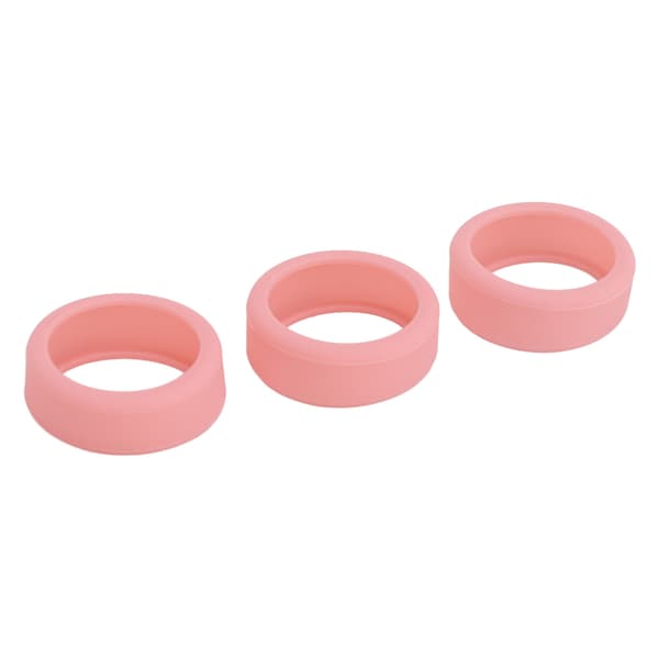 3 STK Silikonringdeksel for Smartring, Ripebestandig, Rosa, Størrelser 6, 7, 8, 9, 10