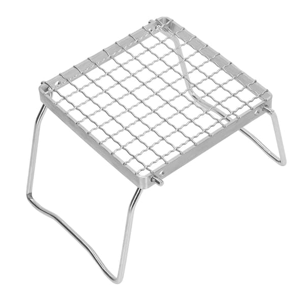 Sammenklappelig campinggrill, 304 rustfrit stål, ultralet, med ben til grill/picnic