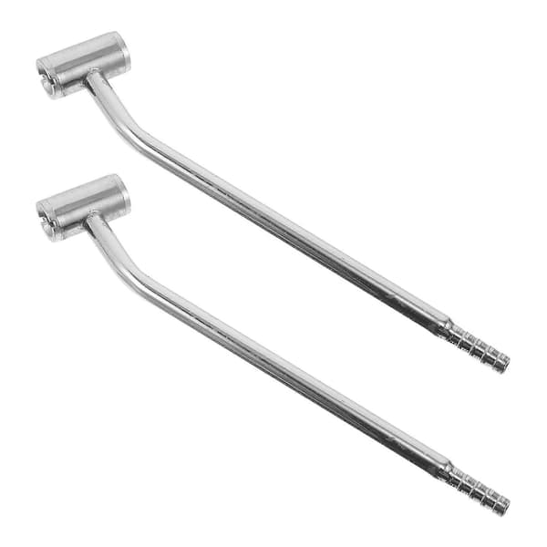 2-pack däckpumpar - Stålpumpadapter med hullingförsedd ände - Högtrycksmetallslang med snabbkopplingsventil