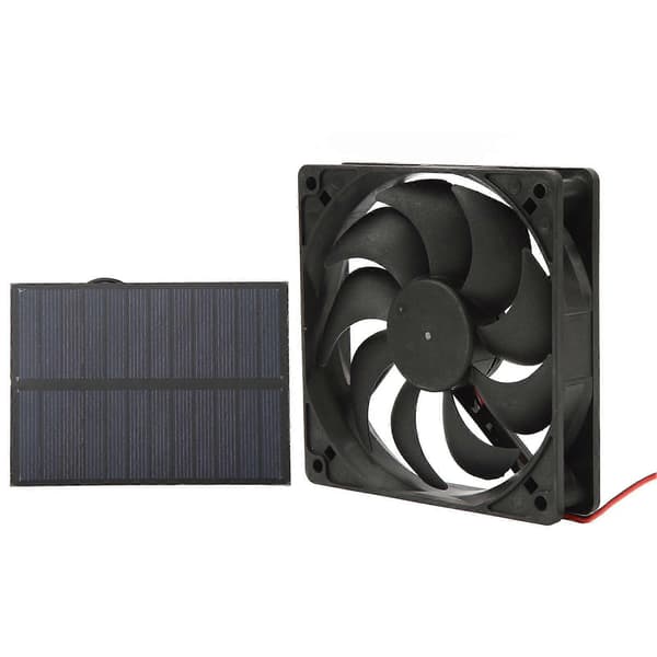 Utendørs solcellevifte-sett, 12V 3W bærbar avtrekksvifte, egnet for camping, bobiler og drivhus.