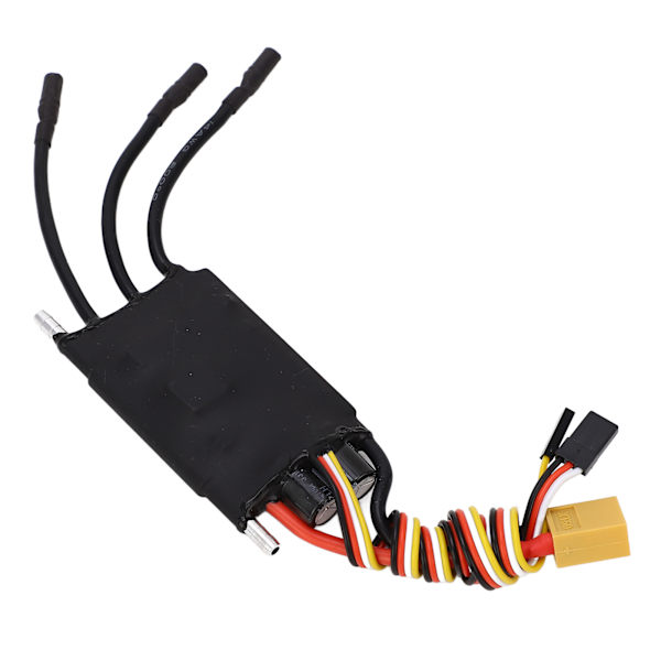 Vandtæt RC Elektrisk Hastighedsregulator 60A til Bådmodel 5V 6V 8A Sort