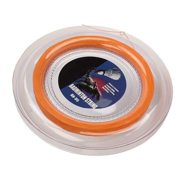 Badmintonketcherstreng, høj elasticitet, holdbar harpiksfiber, 200m, orange