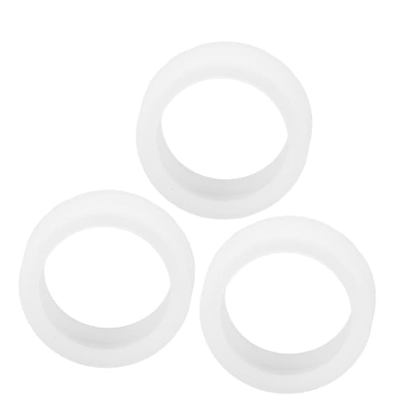 3 STK Silikone Ring Cover til Smart Ring, Ridsefast, Hudvenlig, Størrelser 6 7 8 9 10, Hvid S