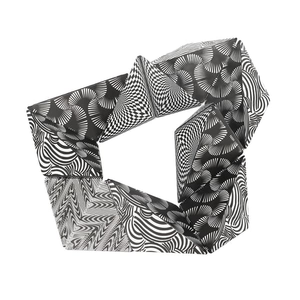 Magnetisk geometrisk ABS-formkubpusselleksak för daglig dekompression, svart och vit