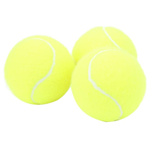 Professionella högelastiska trycksatta tennisbollar i ull för träning och tävling, 3 st
