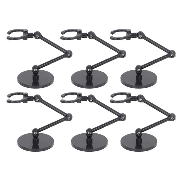 10 minifigurställ för 6-tums actionfigurer, svart plast