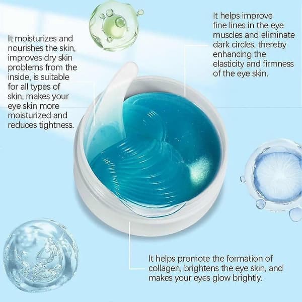 60 stk. Hydrogel Hyaluronsyre & Retinol Maskeplastre til under øjnene Mørke rande Rynker