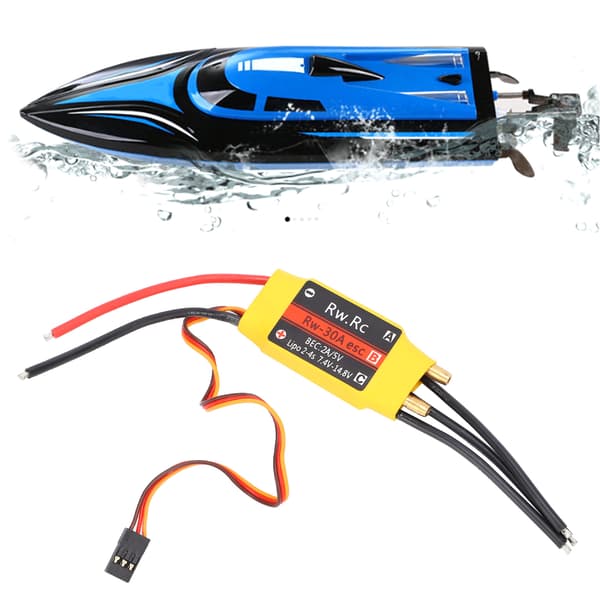 30A borstlös ESC med vattenkylning för RC-båtmodell med elektronisk hastighetskontroll