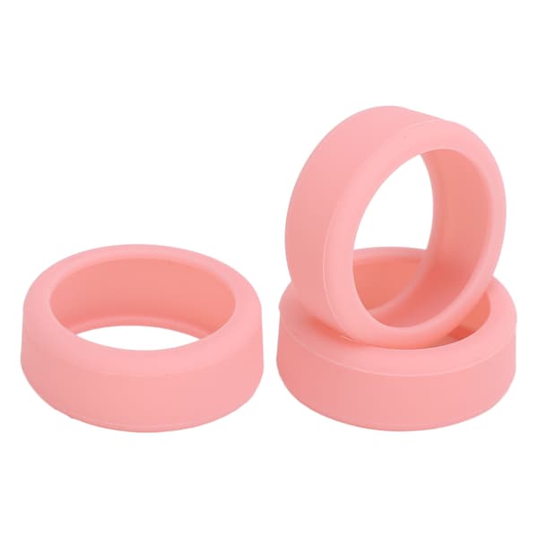 3PCS Silikonringskydd för Smart Ring, Reptåligt, Rosa, Storlekar 6, 7, 8, 9, 10