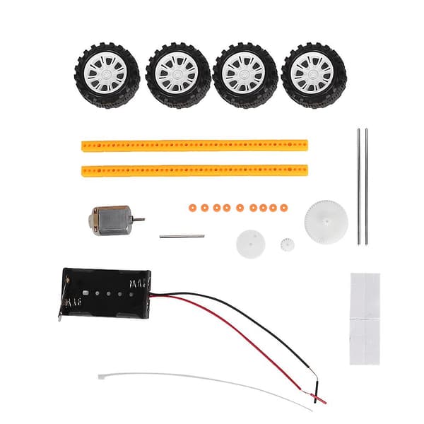 DIY sähköinen hammaspyöräkäyttöinen auto lelusetti lapsille, 1.5V, 2 AA-paristoa