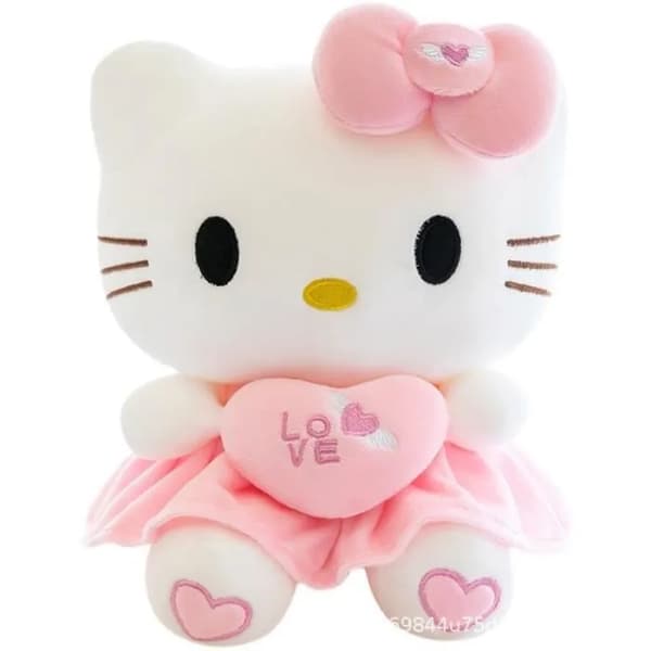Hello Kitty Plyslegetøj - 25 cm - Pink - Børnelegetøj - Blødt og sikkert