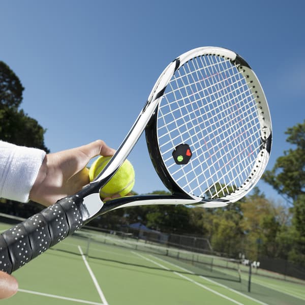 Sæt med 4 vibrationsdæmpere til tennisketchere - Blød silikone med rillet struktur