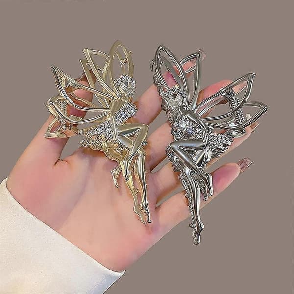 1PC Rhinestone Elf Metal Hårklemme til kvinder Krabbeklemme Hårnål Krystal Perle Hårtilbehør Shi
