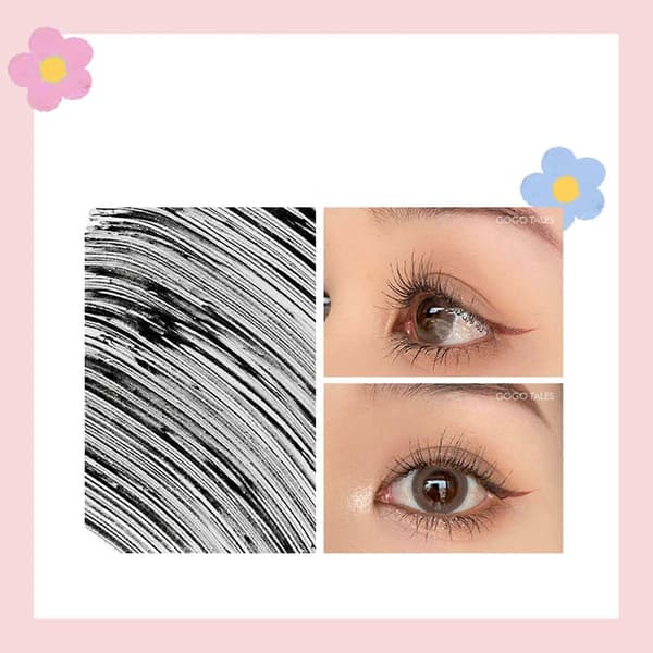 gogotales Blooming Eye Mascara 3g med fin borste, vattentät, fixerande, långvarig